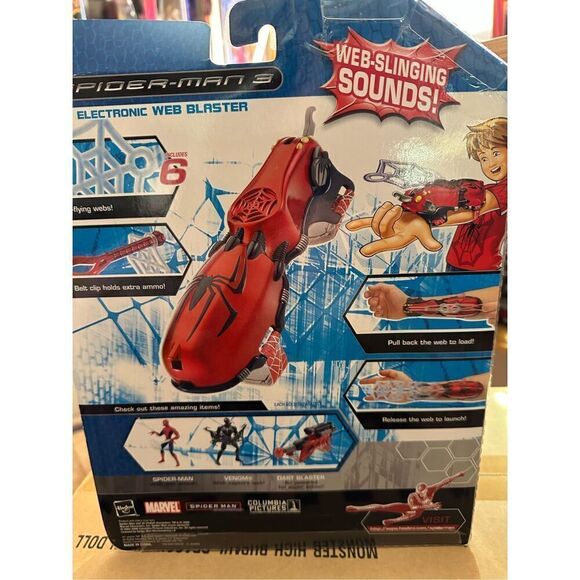 SPIDER-MAN 3 Electronic Web Blaster w/ Web Slinging blasting sounds Hasbro 2006 - Picture 2 of 3